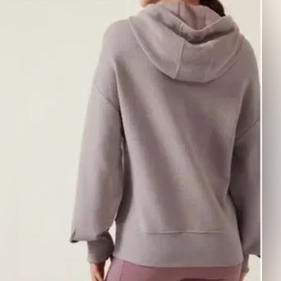 Athleta Balance Waffle Knit Hoodie Sweatshirt, Size XXS, Tinsel Purple, Casual - Picture 5 of 15